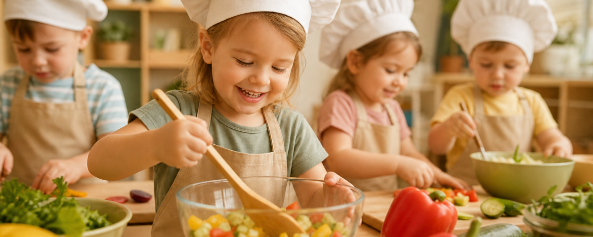 Kuchcikowo w żłobku – jak wspólne gotowanie uczy samodzielności, smaków i współpracy